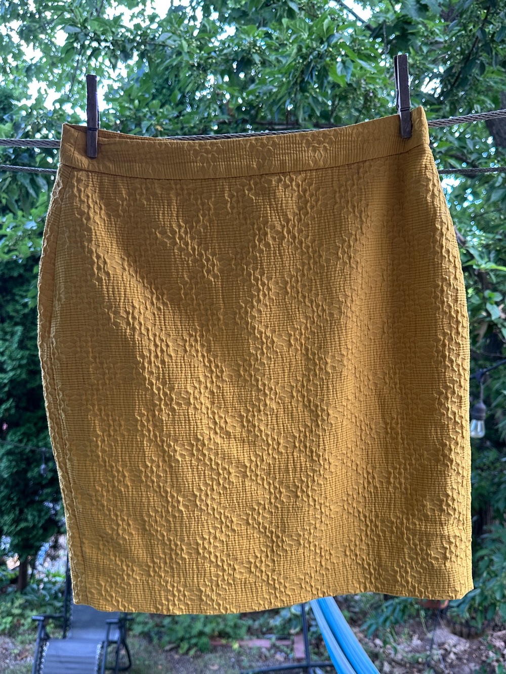 Banana Republic Textured Mustard Yellow  Skirt